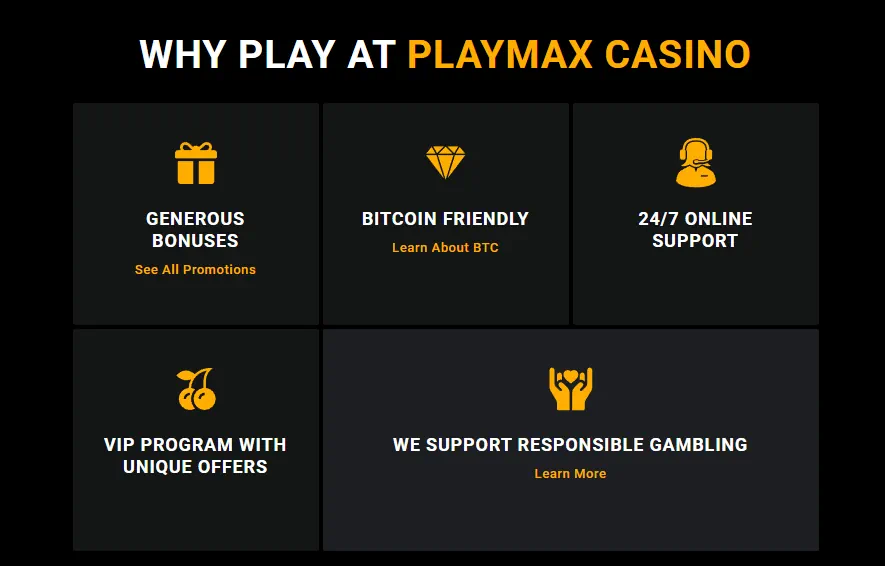 PlayMax Casino Bonuses and VIP Program